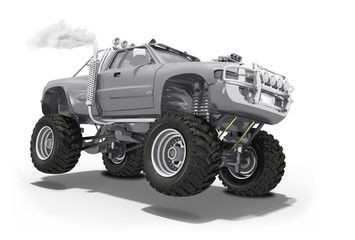 3d Monstertruck, Monster Truck freigestellt © i-picture
