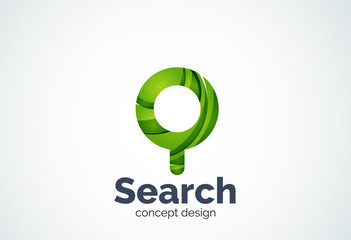 Magnifying glass logo template