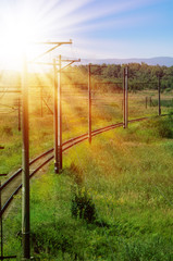 Curved Railroad Track