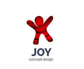 Happy person logo business branding icon