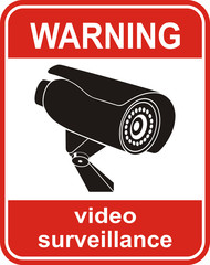 Video surveillance sign.
