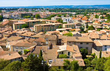 Fototapeta na wymiar View of Carcassonne from the fortress - Languedoc, France