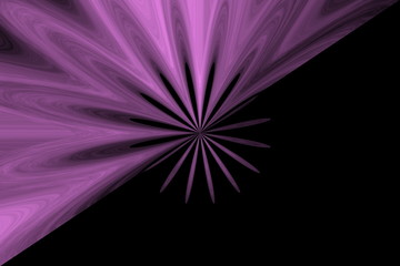 Illustration of an abstract purple flower in the middle