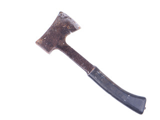 old ax on a white background