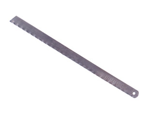 hacksaw blade for metal on a white background
