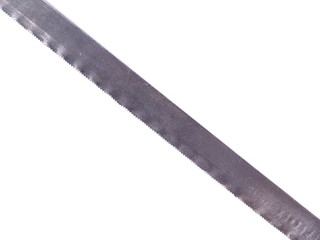 hacksaw blade for metal on a white background