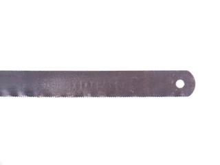 hacksaw blade for metal on a white background