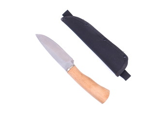 hunting knife on a white background