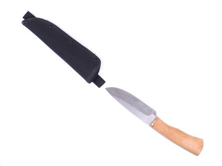 hunting knife on a white background