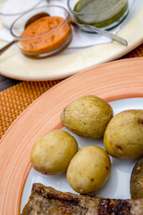 Papas, potatoes, traditional dish in Lanzarote