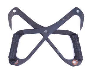 ice-ax on a white background