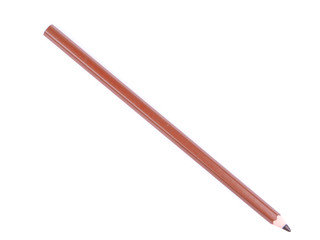 brown pencil on a white background