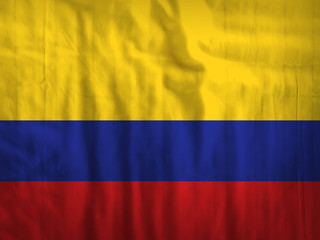 Fabric Colombia flag background