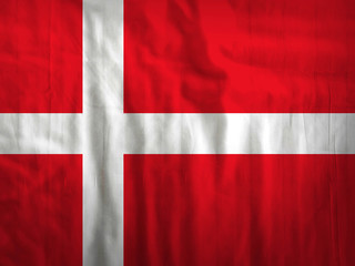 Naklejka premium Fabric Denmark flag background