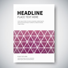 Cover design with abstract colorful triangulated lined geometry