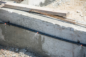 termite protection system on home foundation