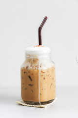 Closeup Iced coffee