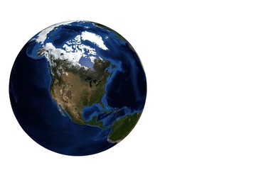 Globe view North Amercia