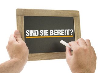 Hand schreibt sind sie bereit?
