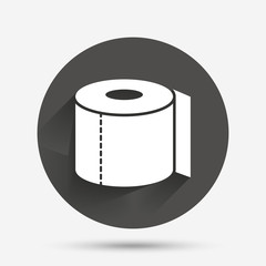 Toilet paper sign icon. WC roll symbol.