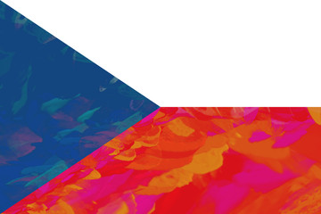 Flag of the Czech Republic Colorful