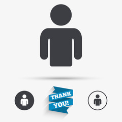 User sign icon. Person symbol.