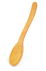 Wooden spoon isolated on white background