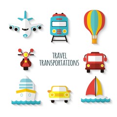 Naklejka premium Travel transport Collection