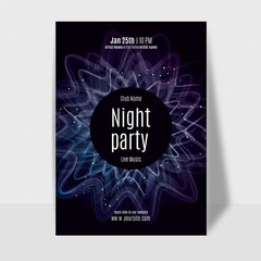 Dark night party poster