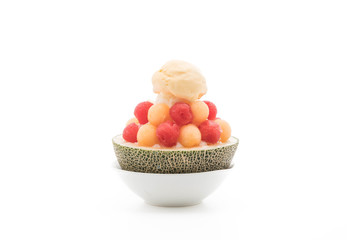 Ice melon Bingsu, famous korean ice-cream