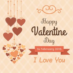 Cute happy valentine day background