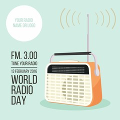 World radio day template