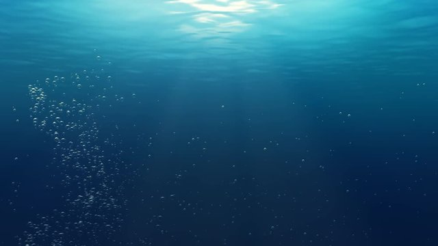 Underwater air bubbles dance (Loop)