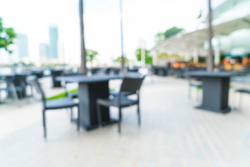 Abstract blur outdoor restaurant for background