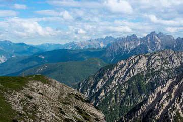 famous Italian National Park Tre Cime di Lavaredo. Dolomites, South Tyrol. Auronzo