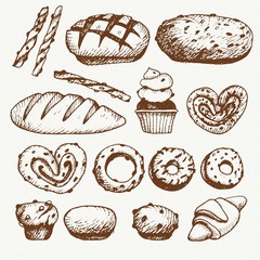 Sketchy bakery products 