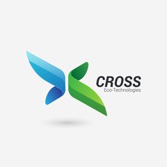 Abstract cross logo
