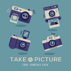 Take a picture with vintage camera