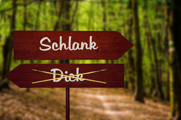 Schild 104 - Schlank