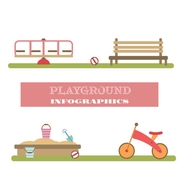 Playground infographic elements vector.