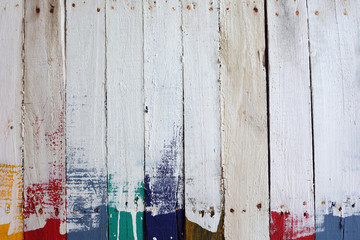 grunge wooden panels as background.