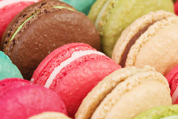 Set of delicious macaroons