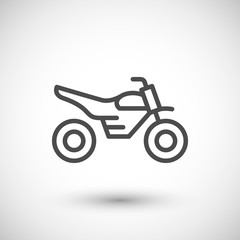 Obraz premium Motocross motorcycle line icon