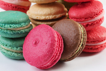 Set of delicious macaroons