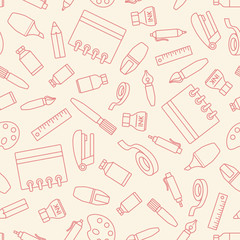 Seamless pattern with stationery design element