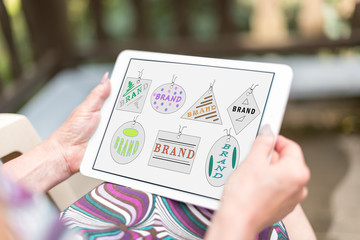Brand concept on a tablet