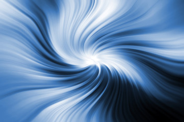 Abstract wavy motion background in blue, white, black colors