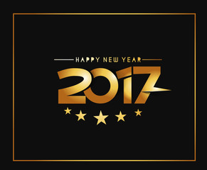 Happy new year 2017 Text Design vector
