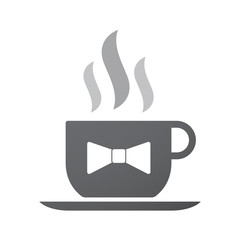 Isolated coffee cup icon with  a neck tie icon