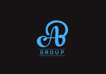 Obraz premium Vector graphic design element - AB letter